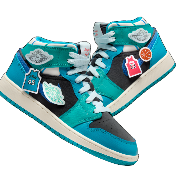 Air Jordan 1 Mid Sneaker School "Glacier Blue"