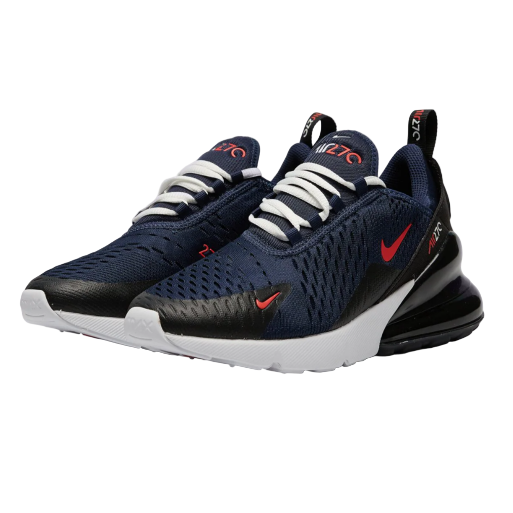 Nike Air Max 270 GS 'Midnight Navy Picante Red' utcai cipő