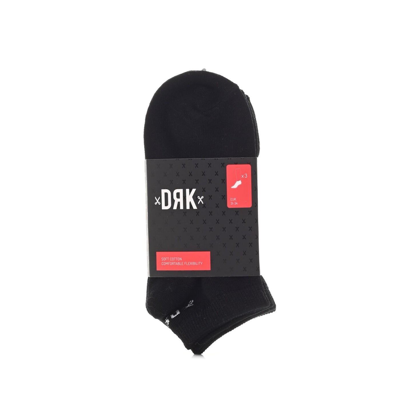 DRK Zokni SNEAKER KIDS SOCKS "Fekete" 3 Pár