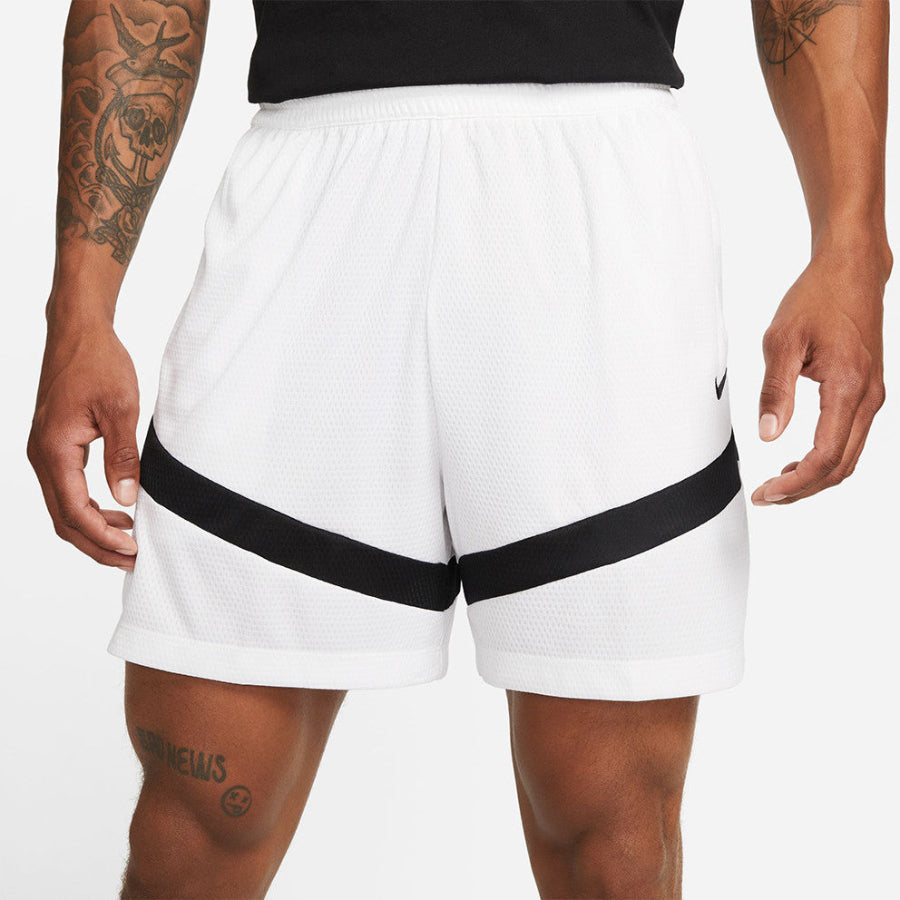 Nike Icon Dri-FIT Short 6 Hüvelykes Kosárlabda "Fehér" Férfi Rövidnadrág