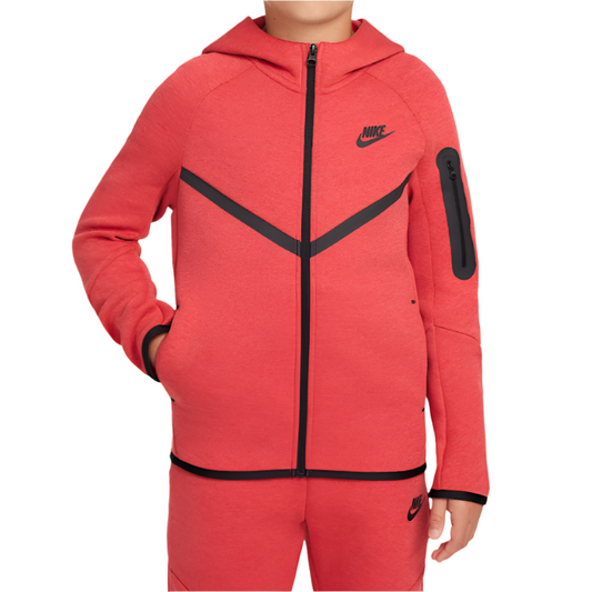 Nike Tech Fleece Full Zip "Piros" Gyerek Melegítőfelső