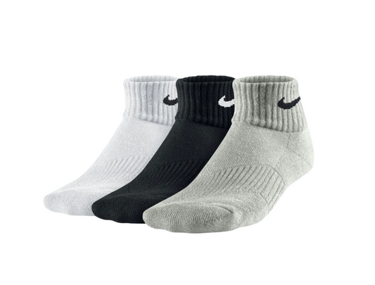 Nike Performance CUSH Dri-Fit "Fehér-Fekete-Szürke" (3Pár) Bokazokni