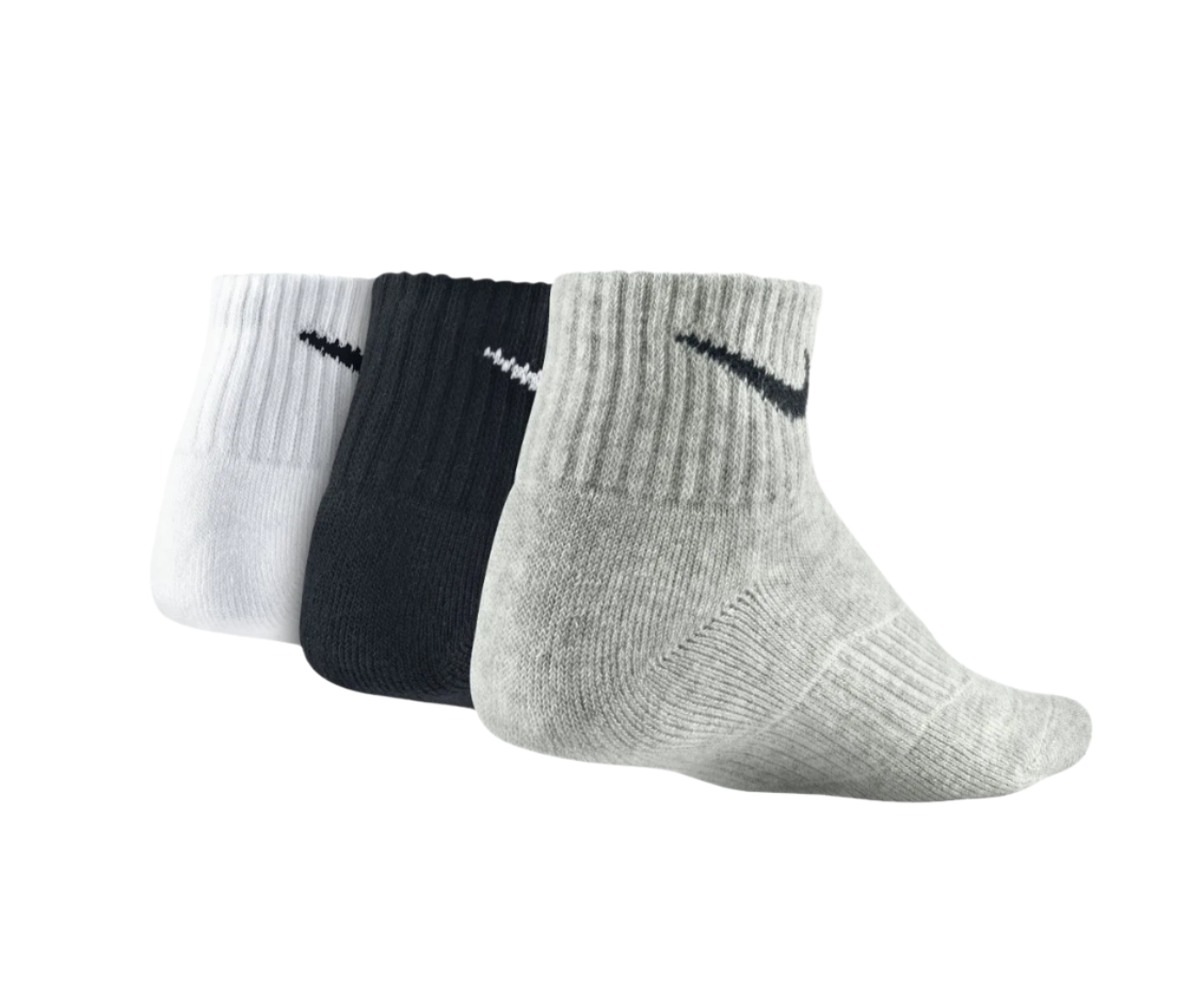 Nike Performance CUSH Dri-Fit "Fehér-Fekete-Szürke" (3Pár) Bokazokni