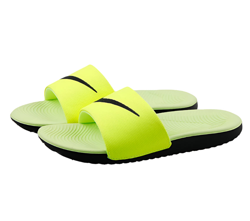 NIKE (GS/PS) "Volt/Fekete" Kawa Papucs