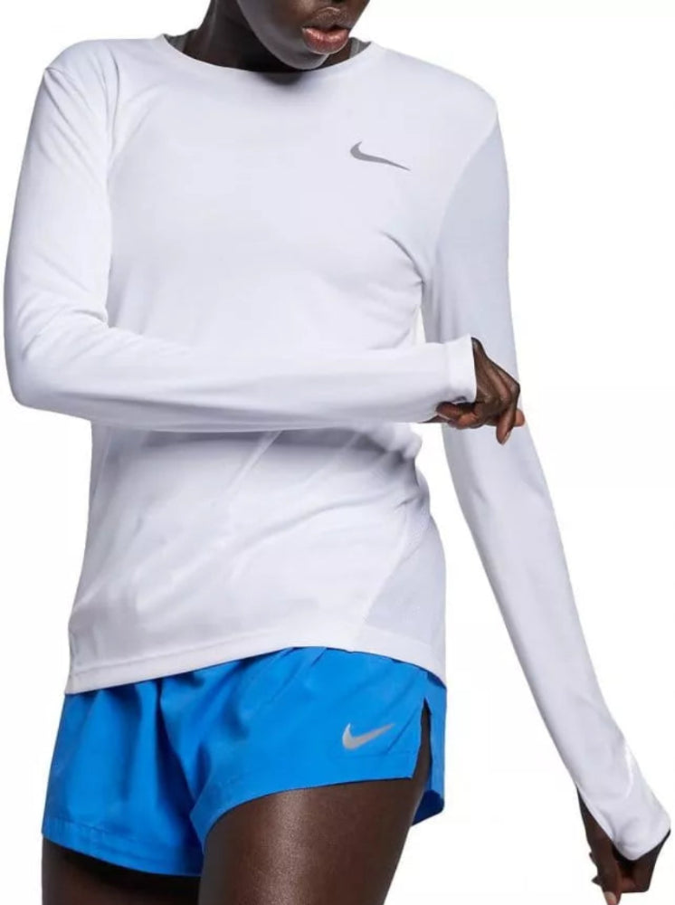 Nike W NK MILER TOP "Fehér" Női Hosszú Ujjú Póló