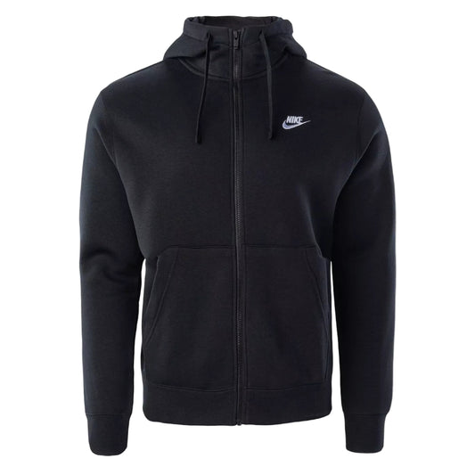 Nike Sportswear Club "Fekete" Férfi hosszú cipzáras kapucnis pulóver