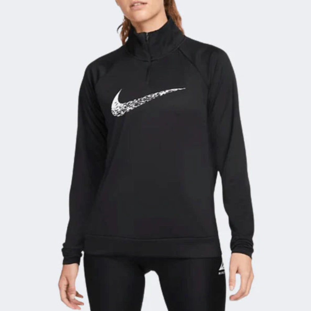 Nike Dri-Fit Swoosh "Fekete" Női Hosszú Ujjú Póló