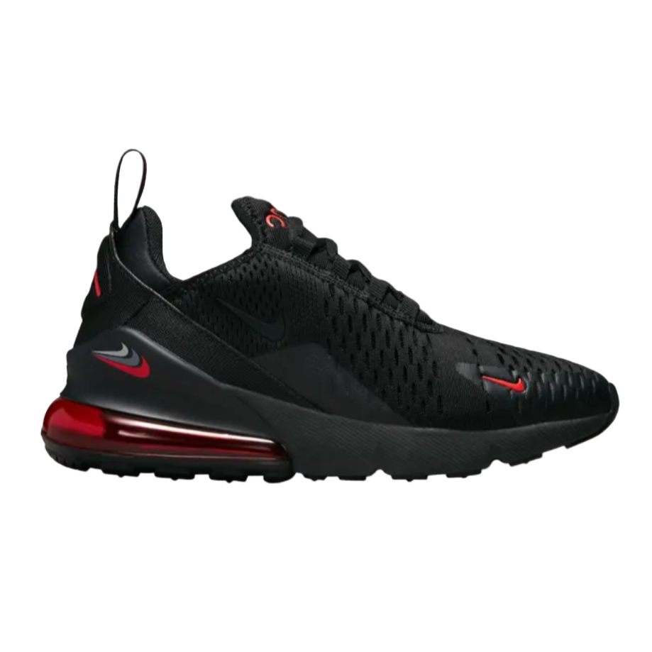 Nike Air Max 270 Multi-Swoosh "Black Habanero Red" utcai cipő