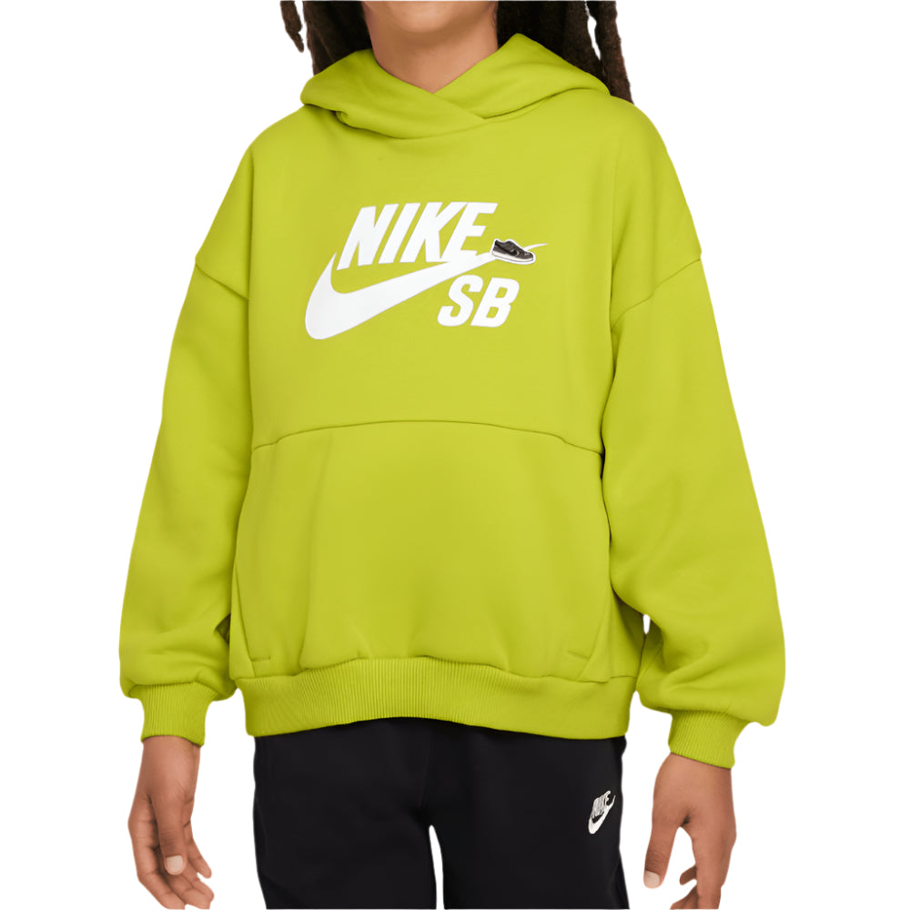 Nike SB Icon Fleece EasyOn "CACTUS/FEHÉR" Túlméretezett Gyerek Pulóver