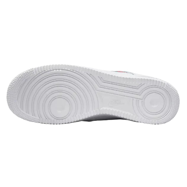 NIKE AIR FORCE 1 LOW '07 QUADRUPLE SWOOSH WHITE NAVY CRIMSON
