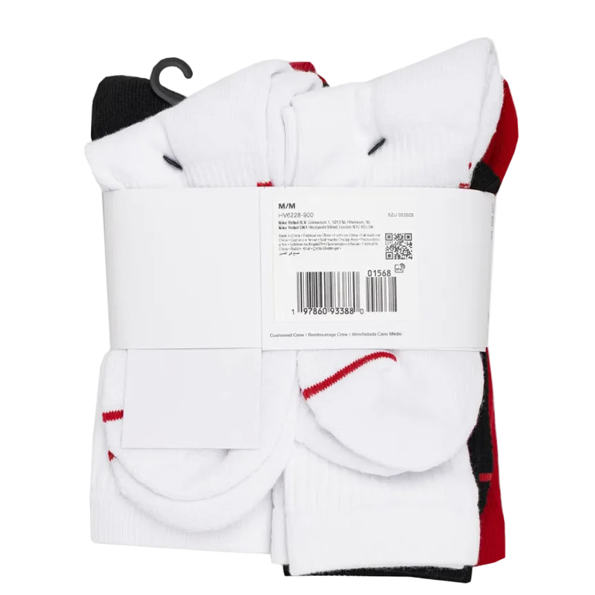 Nike Jordan Everyday Cushioned Crew zokni "3Szín" (6 db-os csomag)