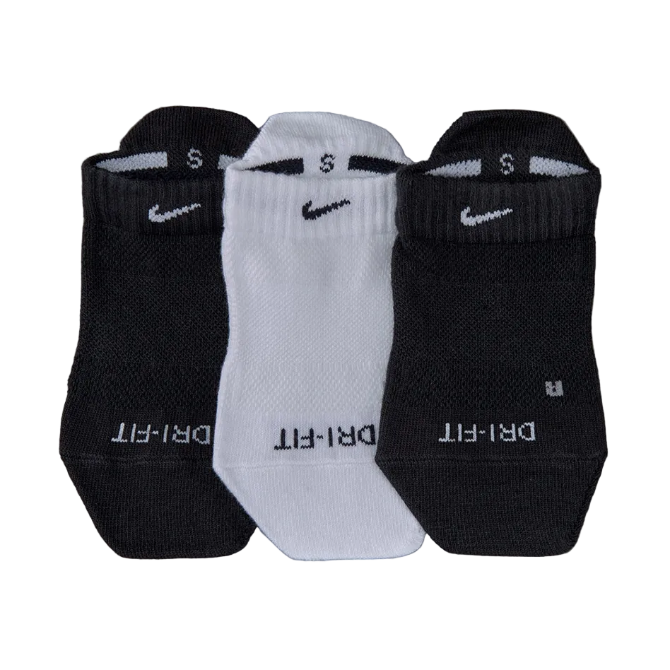 Nike Dri-FIT 3 db-os "fekete-fehér" titok zokni
