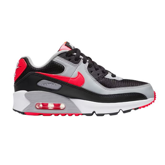 Nike Air Max 90 Black Radiant Red Wolf Grey (GS)