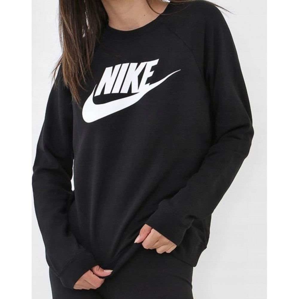 Nike Sportswear W NSW CLUB FLC CREW FEKETE NŐI PULÓVER