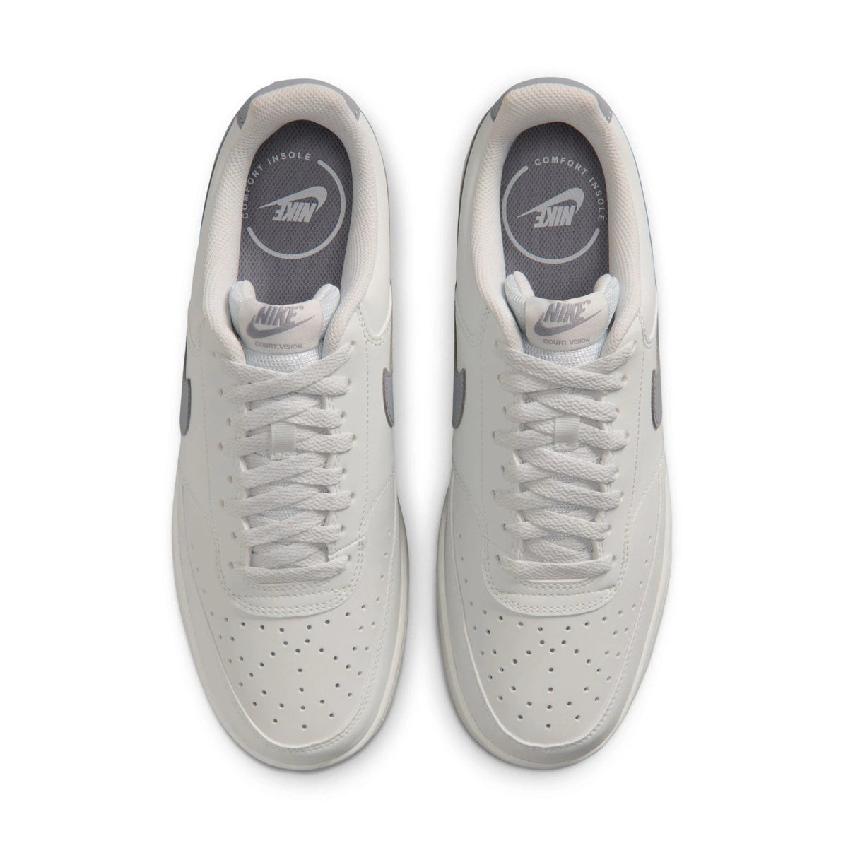 Nike Court Vision Low "OFF WHITE/STEALTH-GUM MED BROWN"