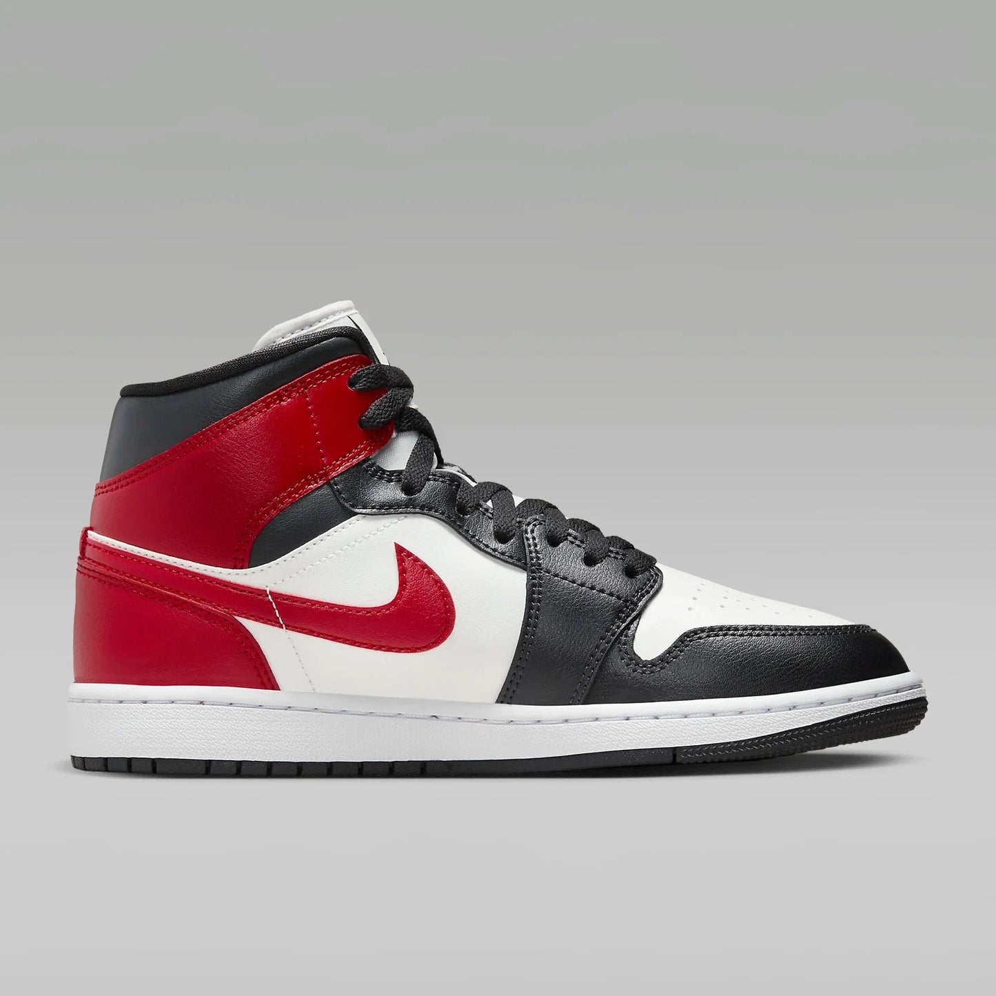 Jordan 1 Mid Gym Red Off Noir