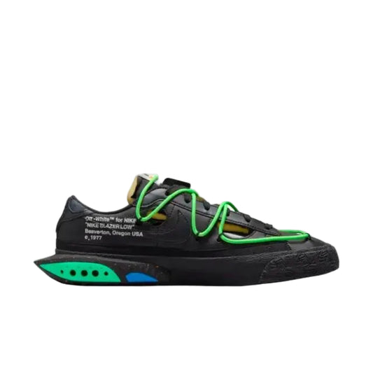 Blazer Low x Off - White ™️ Black and Electro Green FEKETE UTCAI CIPŐ - Golyó Sport