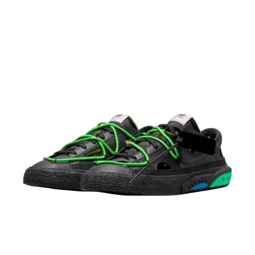 Blazer Low x Off - White ™️ Black and Electro Green FEKETE UTCAI CIPŐ - Golyó Sport