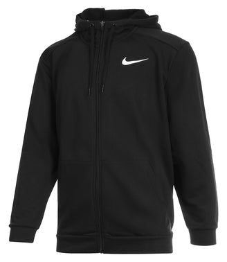 Nike Dri Fit Fekete Fitness teljes cipzáras kapucnis pulóver