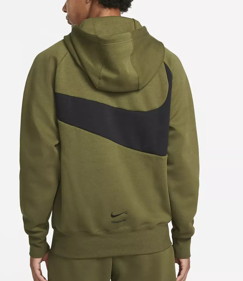 Nike Swoosh Tech Fleece férfi zöld kapucnis pulóver