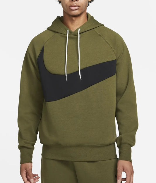 Nike Swoosh Tech Fleece férfi zöld kapucnis pulóver