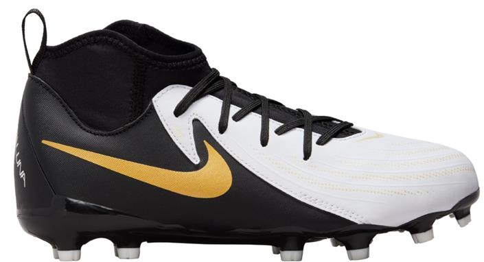 NIKE JR PHANTOM LUNA II ACADEMY F/MG FEHÉR/FEKETE-METALLIC GOLD Gyerek Focicipő