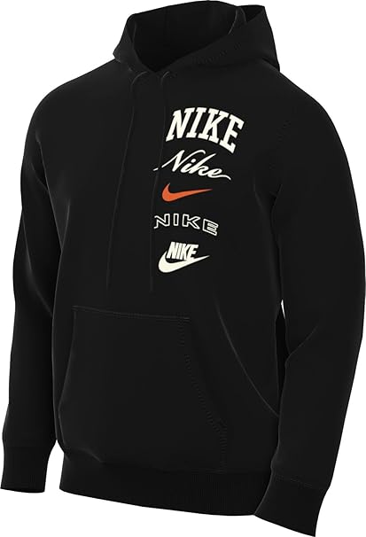 Nike Club Fleece History kapucnis fekete  pulóver