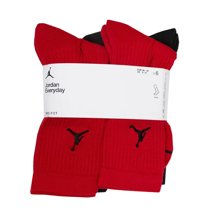 Nike Jordan Everyday Cushioned Crew zokni "3Szín" (6 db-os csomag)