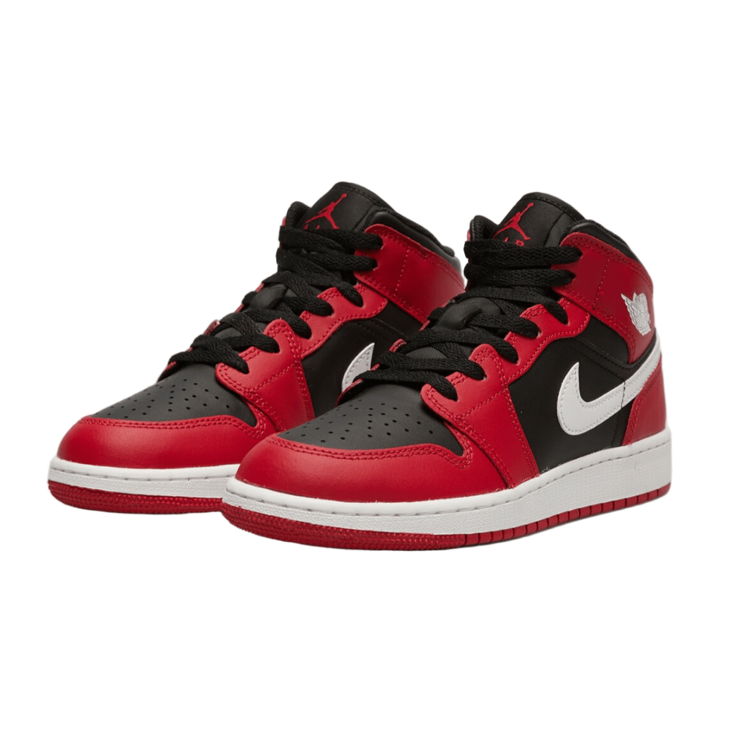 Jordan 1 Mid GS 'Gym Red Black White' - Golyó Sport