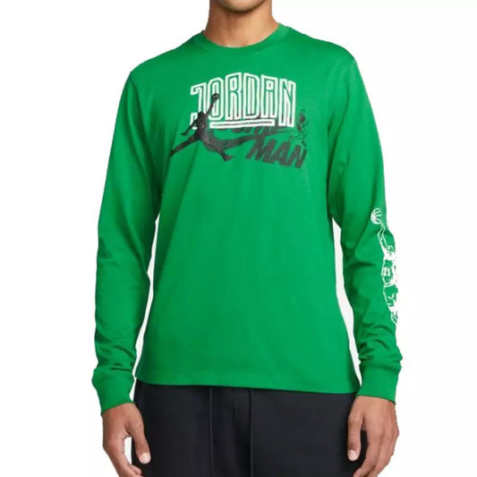 Jordan Brand Long - Sleeve "Zöld" Hosszú Ujjú Férfi Póló - Golyó Sport