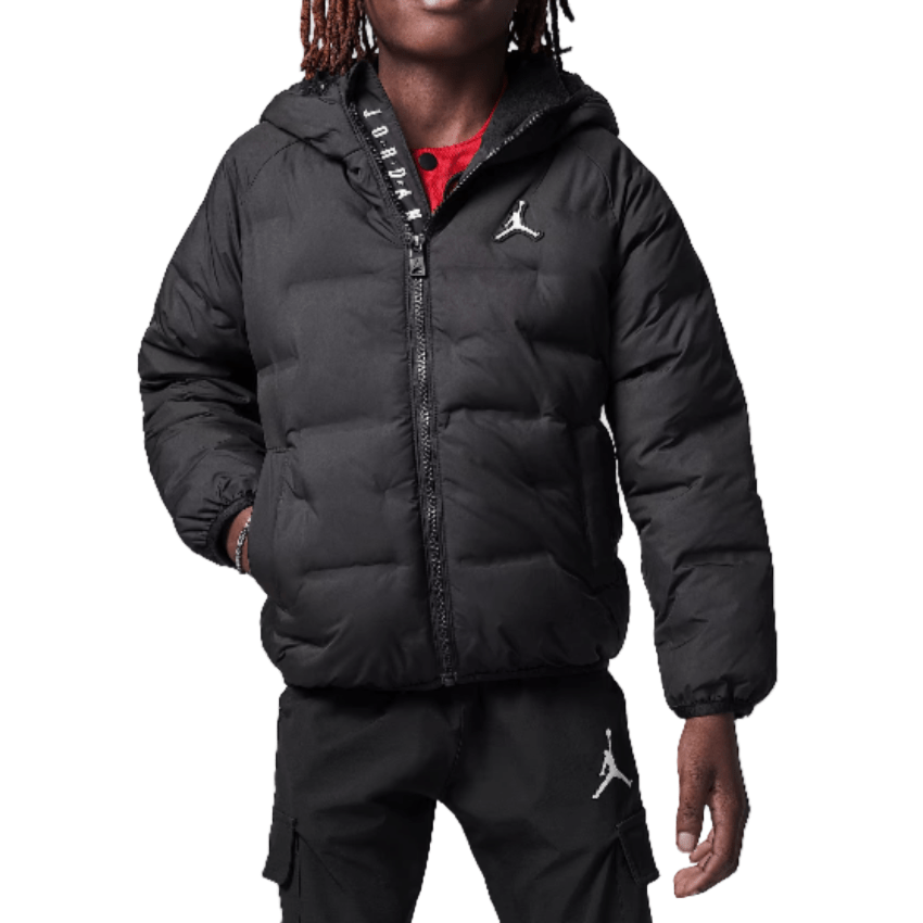 Jordan Welded Puffer "Fekete" Gyerek Kabát - Golyó Sport