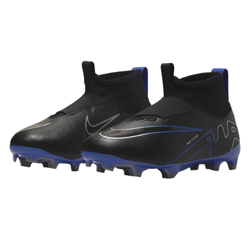 Nike Air Zoom Mercurial Superfly 9 Academy FG/MG "Fekete/króm" Gyerek Focicipő - Golyó Sport