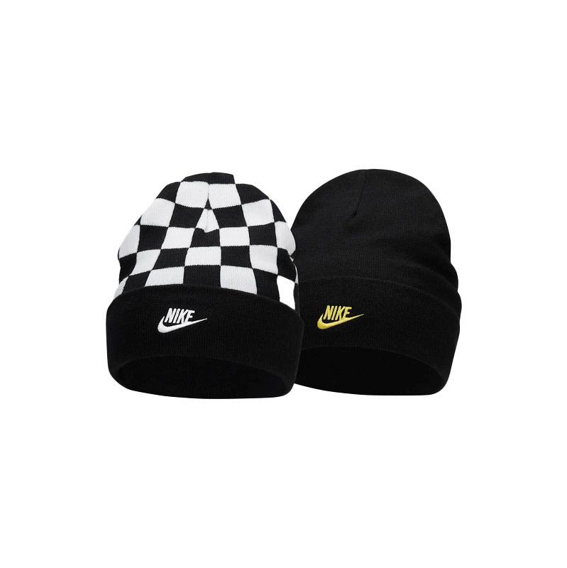 Nike Peak Reversible Smiley "black/white/vibrant yellow" Kötött Kifordítható téli Sapka - Golyó Sport