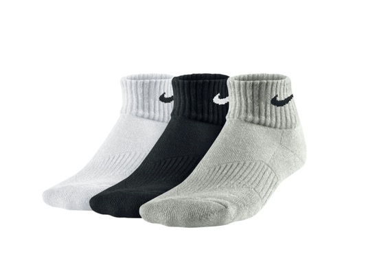Nike Performance CUSH Dri - Fit "Fehér - Fekete - Szürke" (3Pár) Bokazokni - Golyó Sport