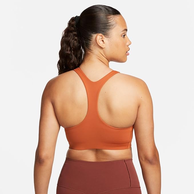 Nike sportmelltartó Donna NY Dri - Fit Alate Curve melltartó, sötét rozsda - Golyó Sport