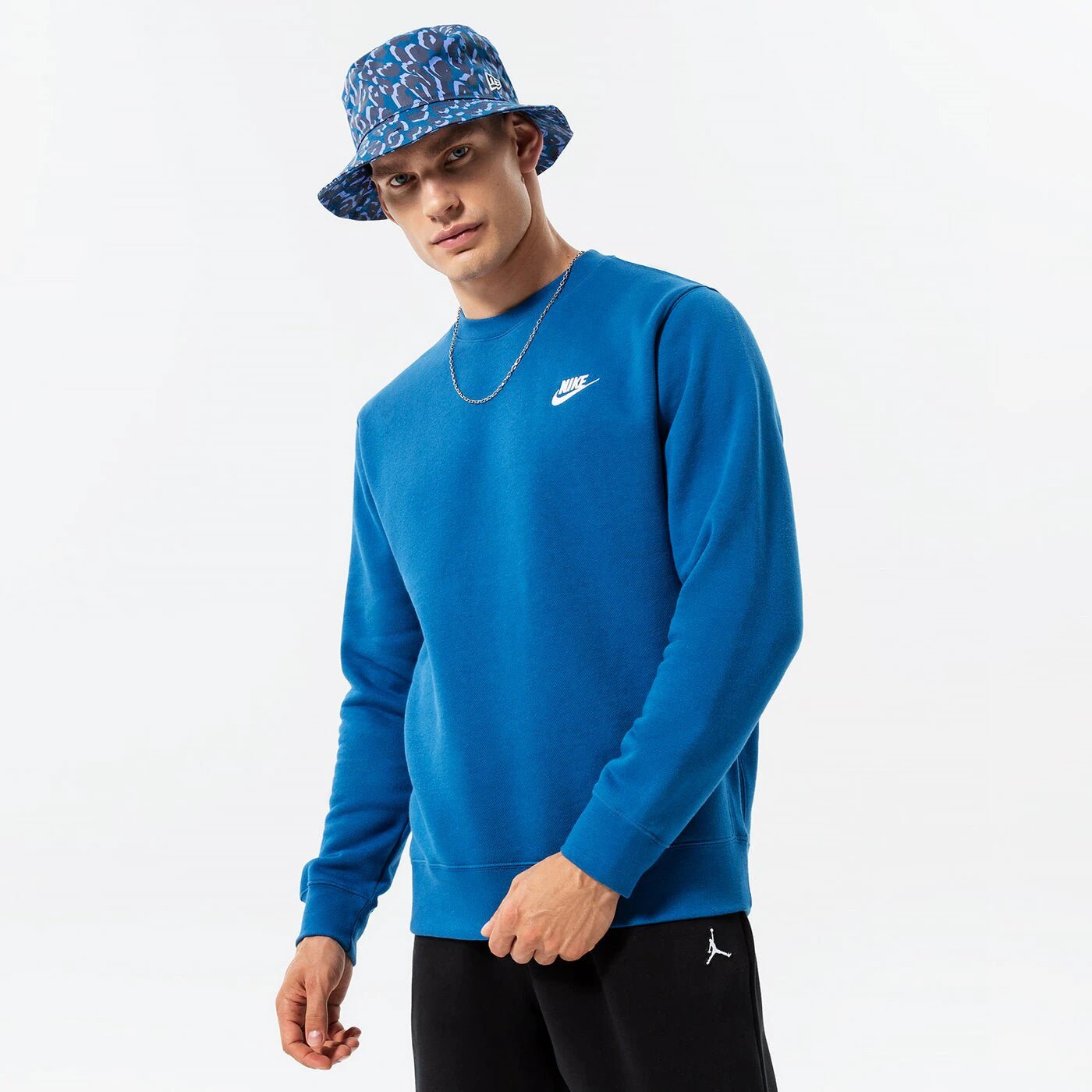 NIKE SPORTSWEAR CLUB FLEECE KÉK FÉRFI PULÓVER - Golyó Sport