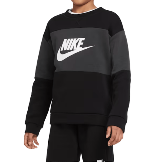 Nike Sportswear French Terry "Fekete/Szürke" Gyerek Pulóver - Golyó Sport