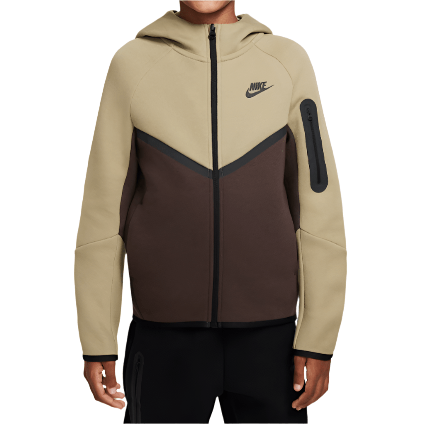 Nike Tech Fleece Full Zip "Barna/Oliva/Fekete" – Gyerek Melegítőfelső - Golyó Sport