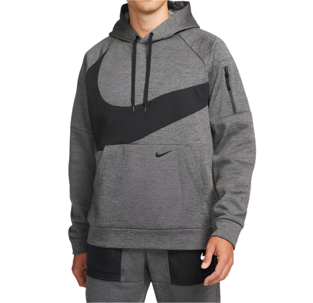 Nike Therma - FIT Swoosh "Szürke" Férfi Pulóver - Golyó Sport
